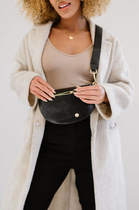 Natasha Convertible Belt Bag- Black