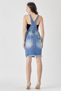 The Harper Denim Skirtall: Medium Wash