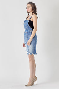 The Harper Denim Skirtall: Medium Wash