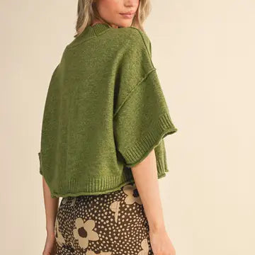 Autumn Oat Mock Neck Sweater Tee