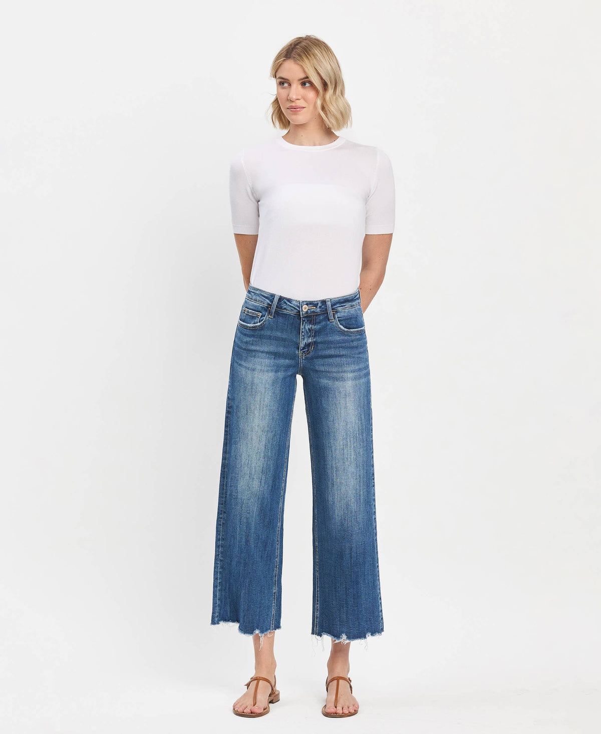 The Ellery Mid Rise Raw Hem Wide Leg Jeans – Lovervet by Flying Monkey