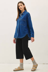 The Dylan Ultra Soft Stretch Denim Shacket