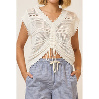 The Ava Ruched Knit Top: