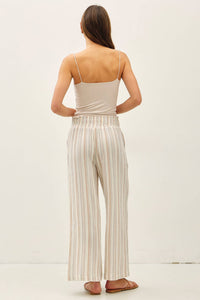 The Indie Cotton Gauze Palazzo Pants – High Rise Smocked Wide Leg Crop Pants