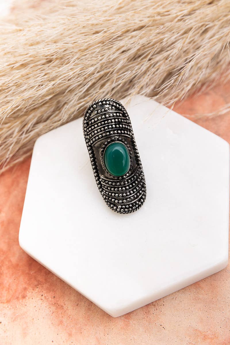 Antique Turquoise Adornment Vintage Ring: Turquoise