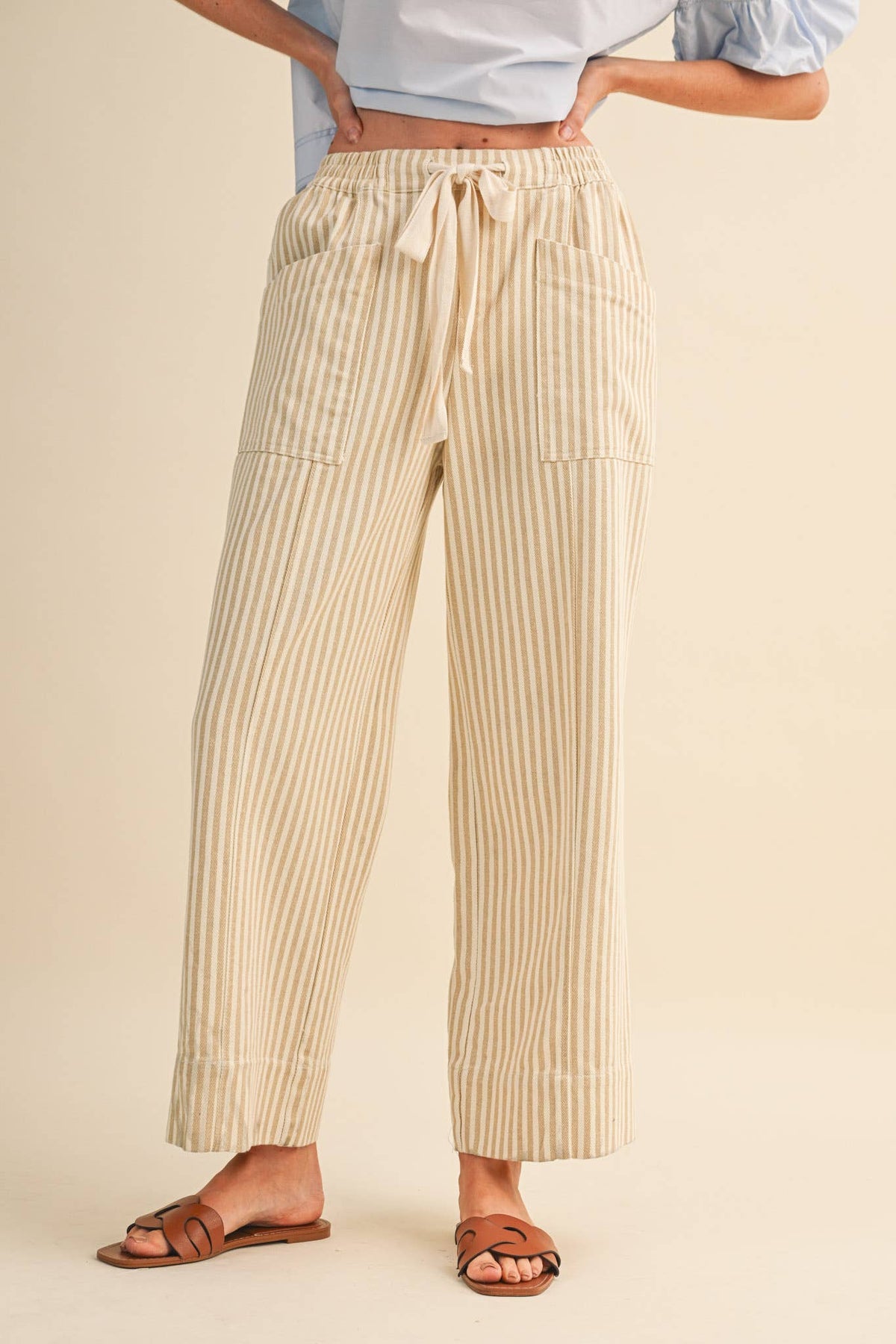 Easy Days Stripe Wide Leg Pants