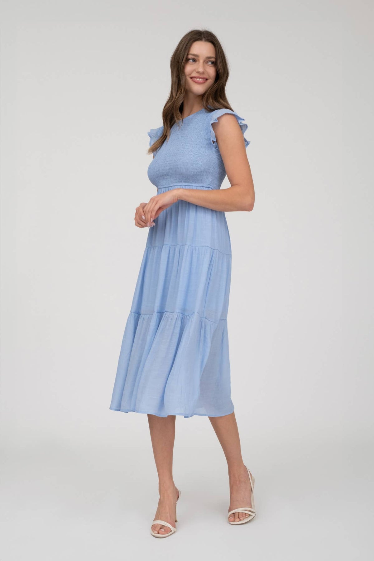 Perfect Day Smocked Tiered Midi Dress