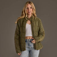 The Aspen Olive Washed Quilted Cotton Jacket