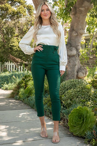 The Millennium Cropped Pant- Hunter Green