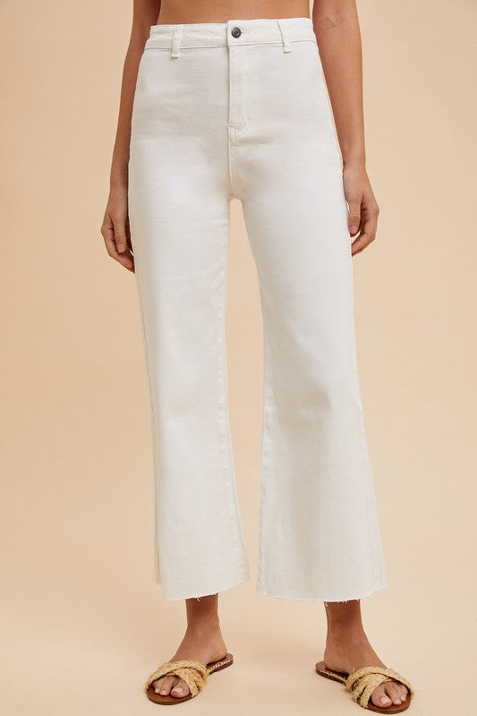 Pure Comfort Cropped Wide-Leg Jeans – High-Rise, Stretch & Effortlessly Chic