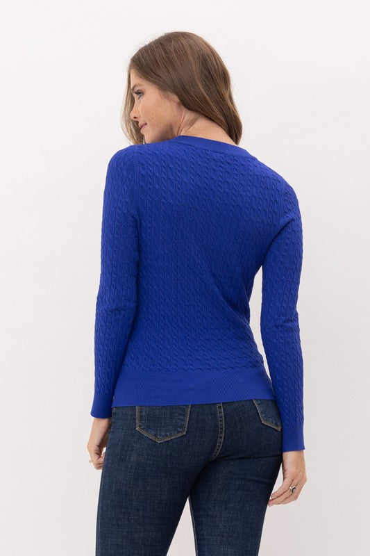 Luxe Collection Timeless Cable Knit Sweater