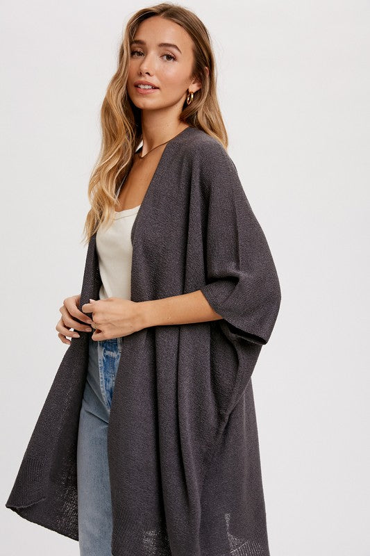 Beth Open Front Short Sleeve Summer Cardigan