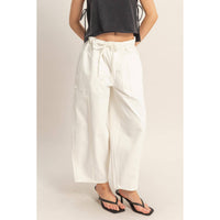 Wide Pants With Oversize Pockets: L.BLUE / S-M-L(2-2-2)