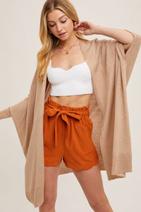 Beth Open Front Short Sleeve Summer Cardigan