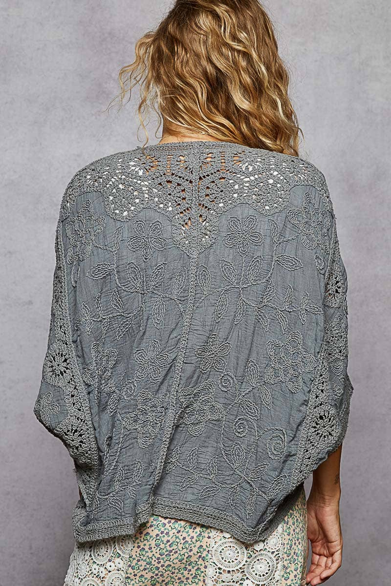 Sadie Crochet Cardigan: Natural
