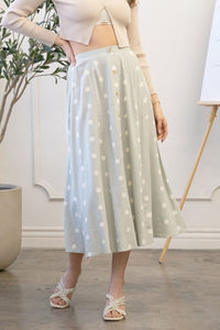 Frida Polka Dot Midi Skirt- Sage