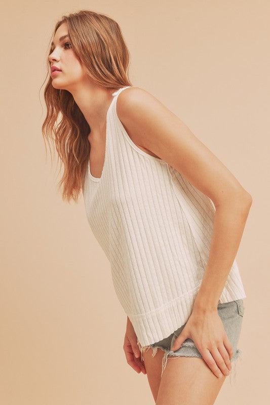 Flora Texture Knit Relaxed Fit Tank