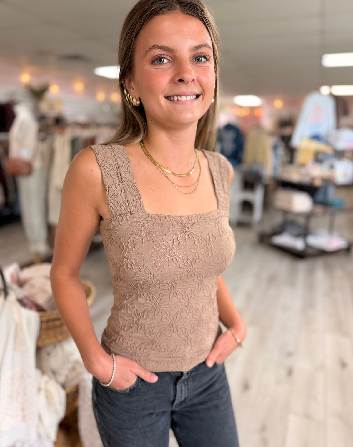 The Poppy Jacquard Tank