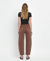 Vervet by Flying Monkey "Kate" Slim Barrel Jeans – Mocha Brown