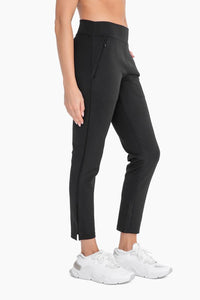 Emerson Ribbed Tapered Active Pant- Black