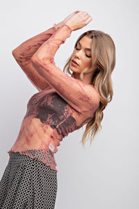 Shiloh All Over Sheer Lace Long Sleeve Top