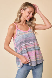 Happy Summer Multi Stripe Tank