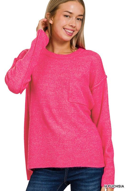 Cashmere Feel Crew Sweater