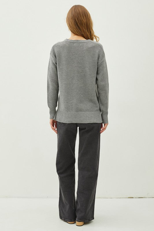 Janelle  Basic Boyfriend Fit Sweater