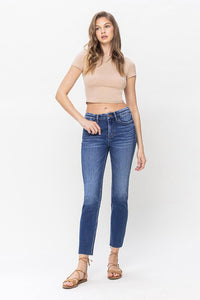 Vervet by Flying Monkey High Rise Crop Slim Straight: Delicate