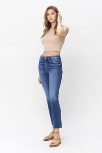 Vervet by Flying Monkey High Rise Crop Slim Straight: Delicate