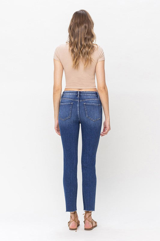 Vervet by Flying Monkey High Rise Crop Slim Straight: Delicate