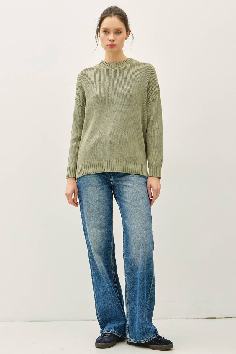 The Laramie Mock Neck Sweater – Relaxed Fit Everyday Pullover