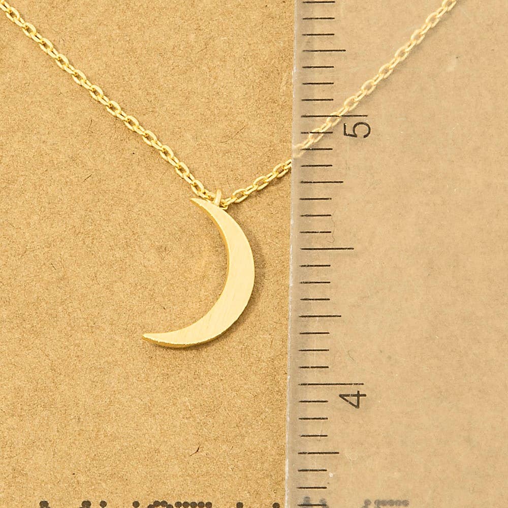 Moon Crescent Pendant Necklace – Gold or Silver