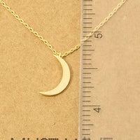Moon Crescent Pendant Necklace – Gold or Silver