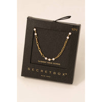 Marigold Link & Pearl Chain Necklace – Gold Dipped