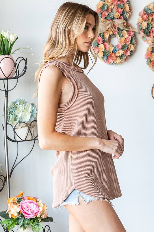 Everly Ribbed Sleeveless Tank