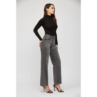 Mica Denim Evelyn Super High Rise Wide Leg Jeans – Washed Charcoal Gray
