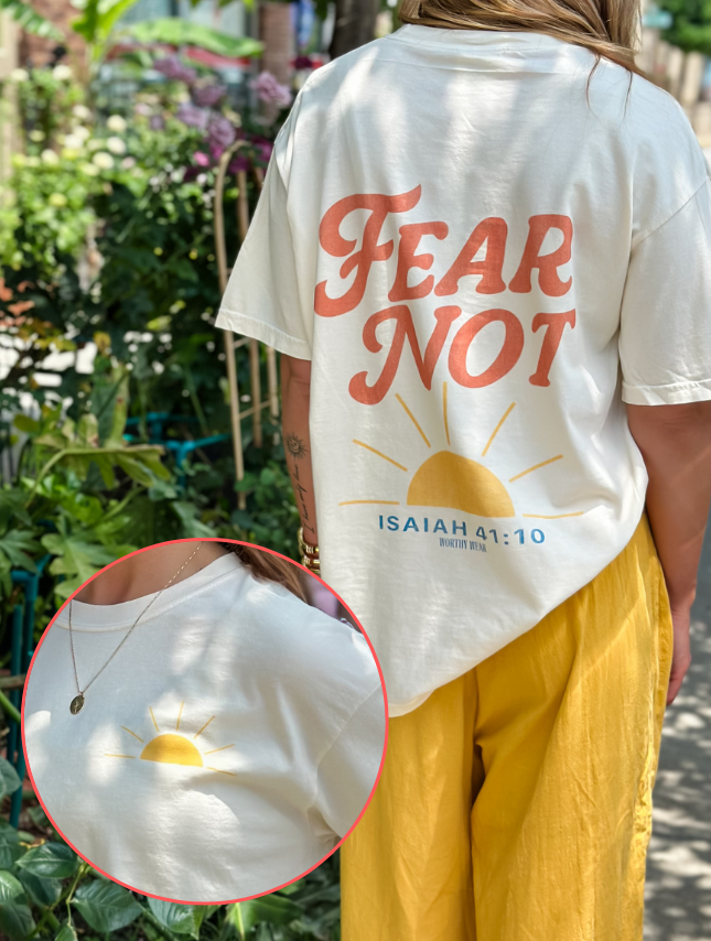 The Fear Not Faith Tee: Ivory | Comfort Colors Graphic Tee