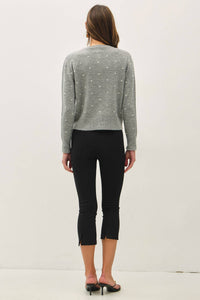 Dot to Dot Cardigan: Heather Grey