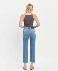 Oakley High Rise Tapered Straight Jeans – Vervet by Flying Monkey (Comfort Stretch, Light Distressing)