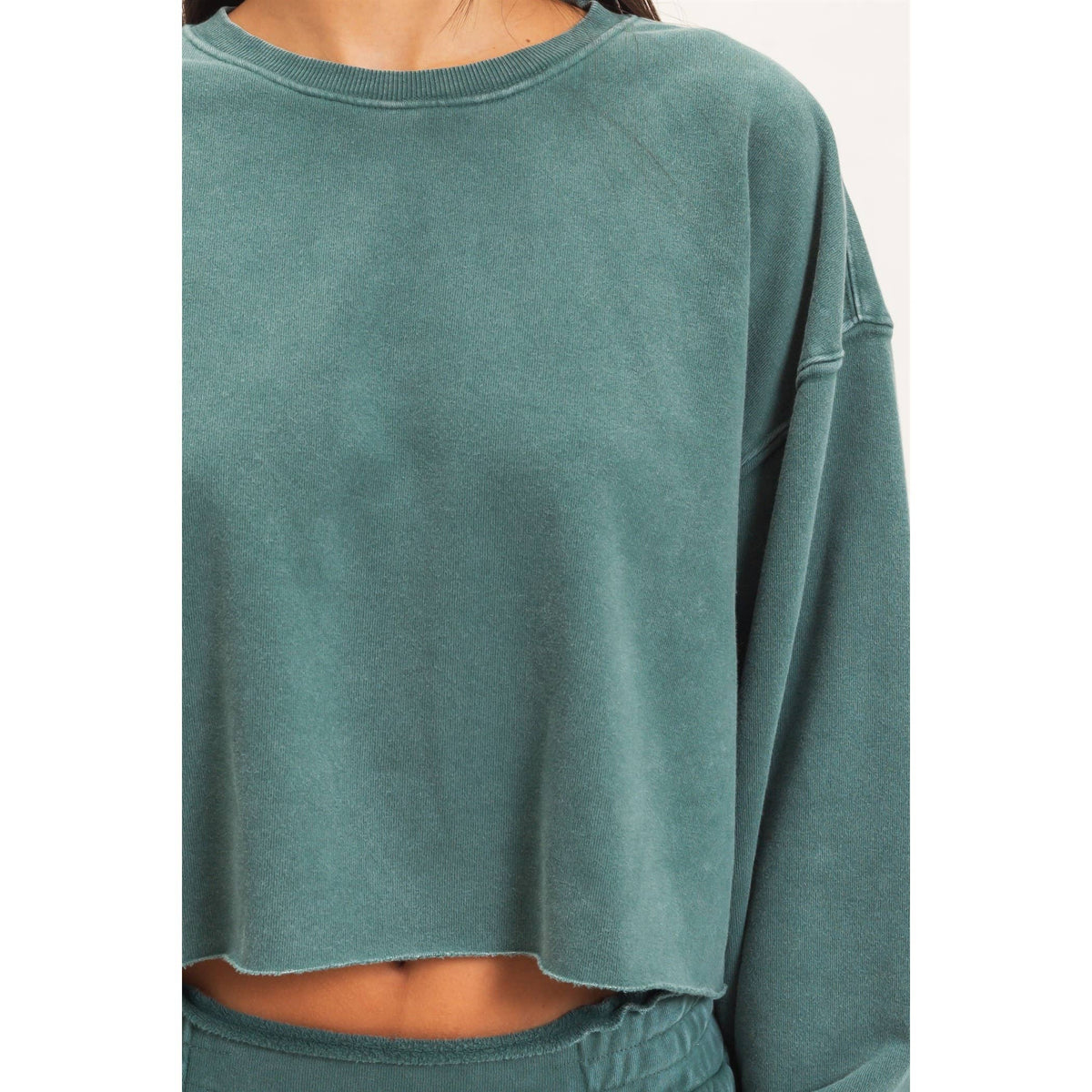 The Reset Mineral Wash Cropped Sweatshirt
