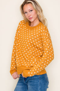 The Hattie Heart Knit Sweater – Golden Mustard