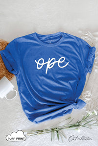 Ope Puff Graphic T-Shirt – Midwest Puff Print Tee in Forest Green