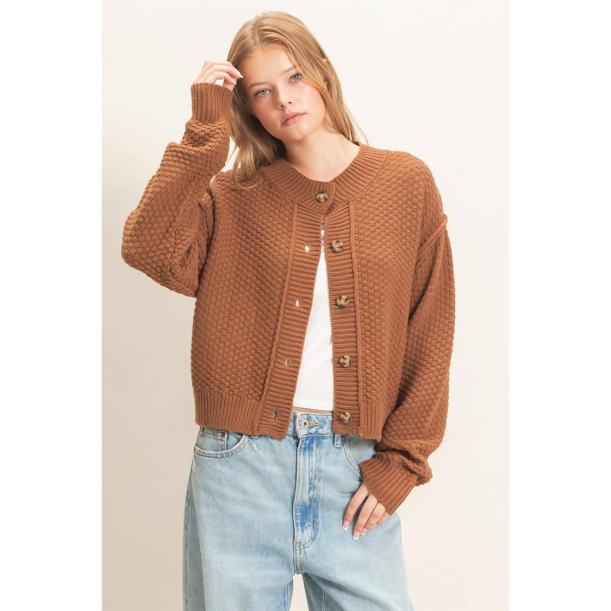 Come As You Are Textured Cardigan