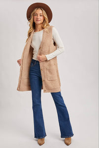 The Layering Plan Teddy Vest: Latte