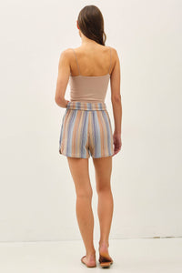 The Coastal Stripe Gauze Shorts