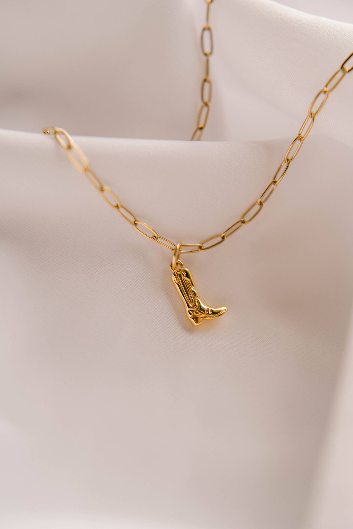 Walk By Faith Charm Necklace: Gold