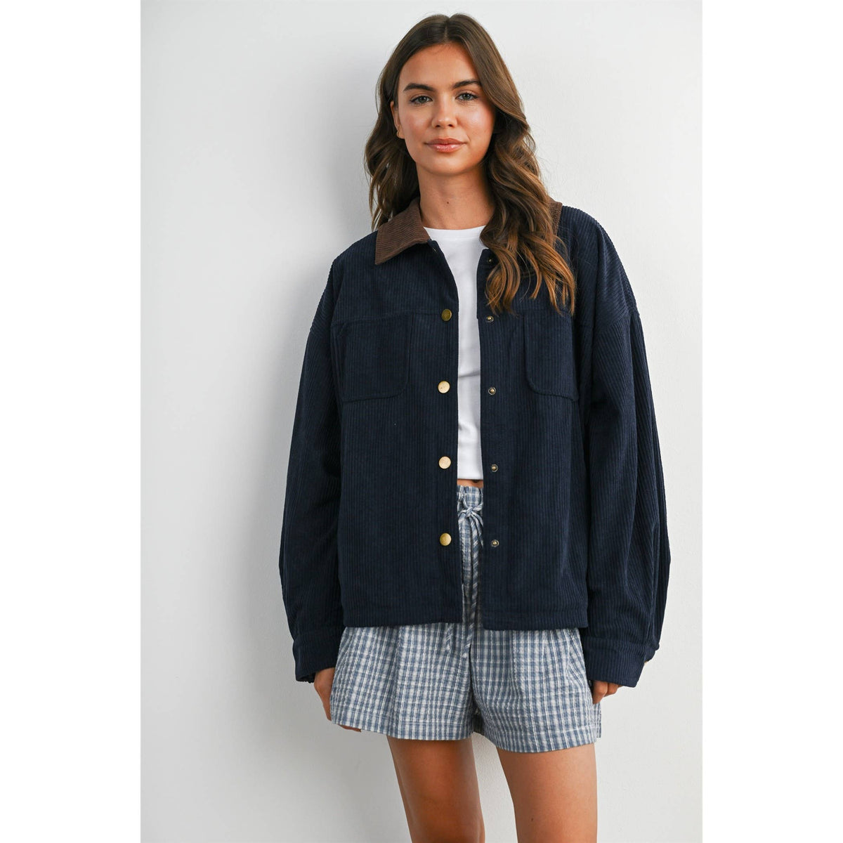 After Hours Corduroy Jacket: Navy