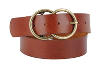 Laredo Wide Leather Belt – Western Double Circle Buckle