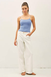 The Harlow Double-Lined Essential Cami – Smooth Stretch Spaghetti Strap Tank for Women